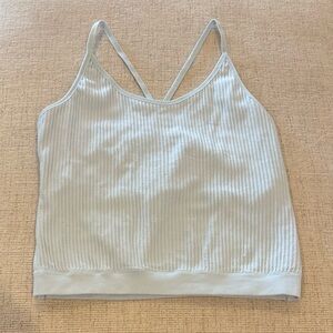 BKE Light‎ Blue Ribbed Tank Top
